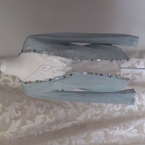 CAbi Button Trim Light Cardigan S